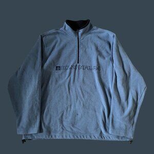 Old Navy Mens 1/4 Zip Pullover Fleece Jacket XXL Blue Warm Casual Outerwear